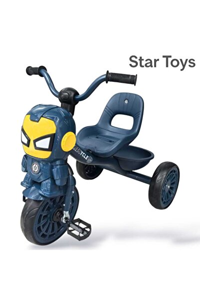 STAR TOYS Superhero-themed tricycle for kids – comfortable seat and rear basket –