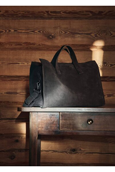 MANGO Man Deri bowling çanta