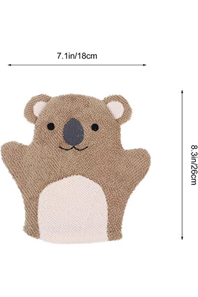 KASTWAVE 5-Piece Ultra Soft Baby Animal-Shaped Bath Mitts, Polyester, Multicolor