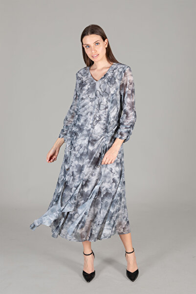 GUMANIZE Women's Round Neck Embroidered Dress