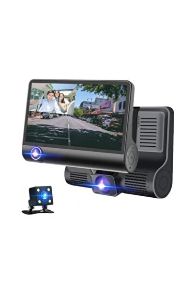 OEM Triple car dash camera, front, rear and interior recording, 4-inch screen, Full HD