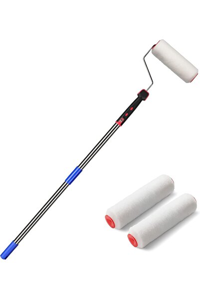 FLY HAWK مجموعة أسطوانة وفرشاة طلاء متعددة الوظائف بطول 6 أقدام (أبيض)