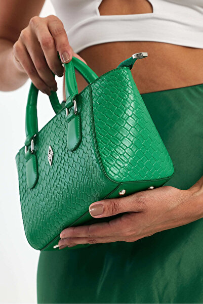 Hüvendo Small Size Long Strap Women's Stylish Hand and Shoulder Bag Grass