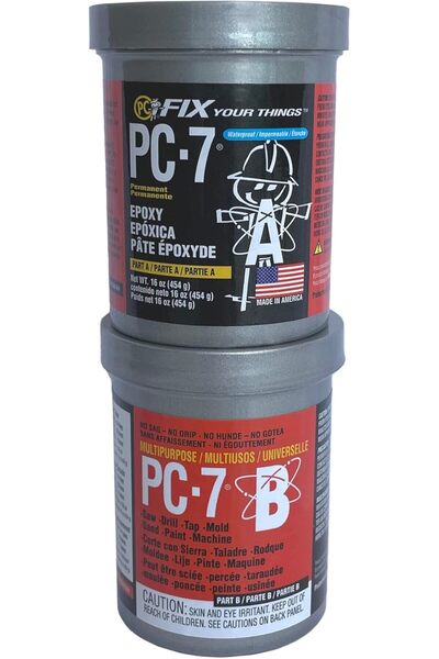 Pc Products PC-7 Two-Part Heavy Duty Multipurpose Epoxy Adhesive Paste, 0.2 kg, Charcoal Gray