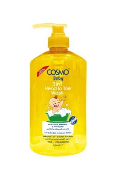 Cosmo 3-in-1 Head-to-Toe Baby Wash for Sensitive Skin – 1000 ml