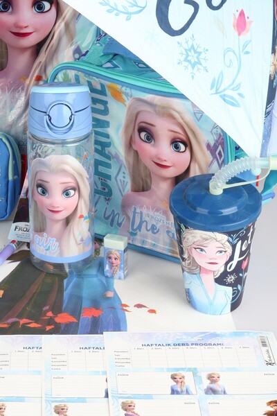 ELSA Dekomus Licensed Frozen Umbrella with Case, Single Compartment, Small Size 32 Cm, Kindergarten, Nutrition and Care