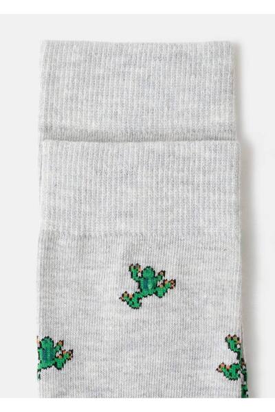 MANGO Man Pamuklu kurbağa desenli çorap