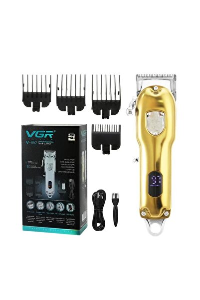VGR V-652 Professional Digital Display USB Electric Hair Clipper(Gold)