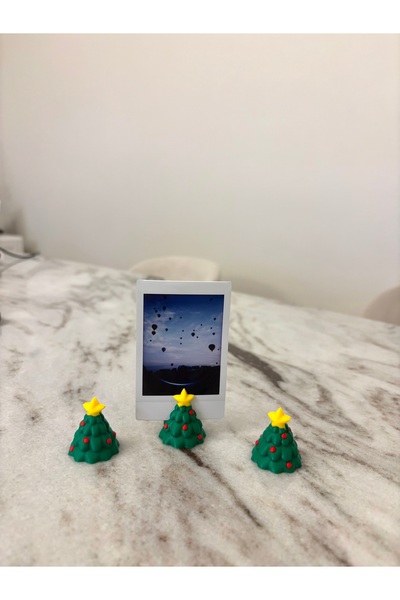Minifab 3lü Yılbaşı ağacı Instax fotoğraf & Not tutucu