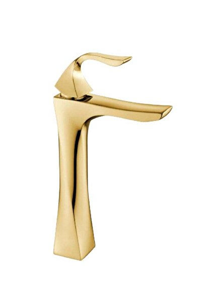 Generic Shiny Gold Tall Basin Mixer Faucet - Automatic