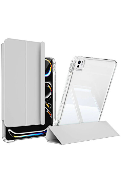 one depot only for quality life حافظة آيباد برو 11 2024 حافظة مغناطيسية قابلة للفصل مع وسادة هوائية منزلقة لحماية الجهاز اللوحي