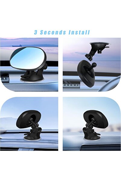 Generic VenxyKod Child Car Mirror - Adjustable Suction-Mount Rear-Facing Mirror