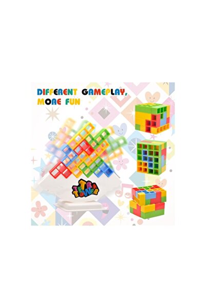 DELPI Educational Balance Game - Tetris Block Stacking, 32 pieces, 3+ years