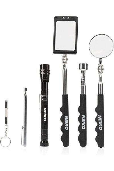 NEİKO مجموعة أدوات مغناطيسية ومرآة تلسكوبية مكونة من 6 قطع 20736A
