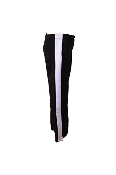 trender Black Girls' Jogging Pants with Single Stripe and 3 Threads 7383