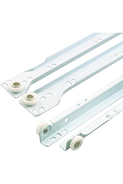 Prime-Line MP7210 Drawer Slide Kit – 15-3/4 in, Self-Closing, White (1 Pair)