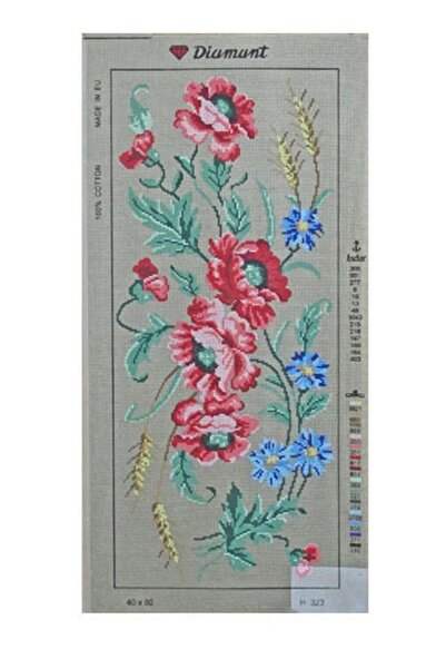 Diamant 40x80 سم مطبوع لوحة جدارية ورود في مزهرية مع حبل H 323