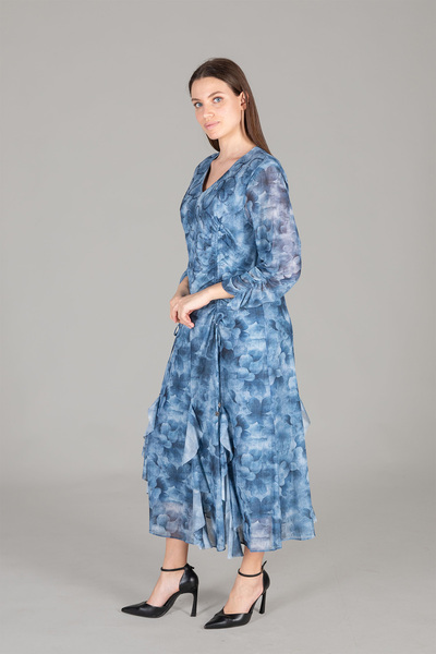 GUMANIZE Women's Round Neck Embroidered Dress