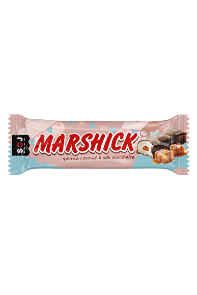 SOJ MARSHMALLOW BAR CARAMEL & MILK CHOCOLATE BOX OF 16x30GM