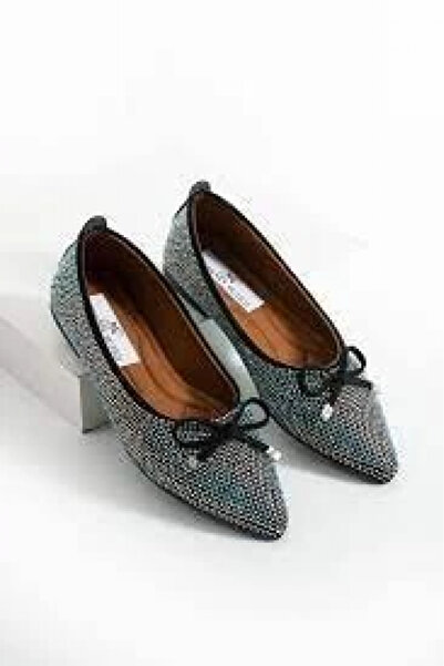 ZENGEZUR MALL DRNDS Sarra Черни сатенени балетни пантофки с бродерия (211813)...