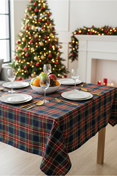 pistore Piti Checkered Tablecloth, Picnic Cover, Multi-Purpose Cover, Christmas Tablecloth