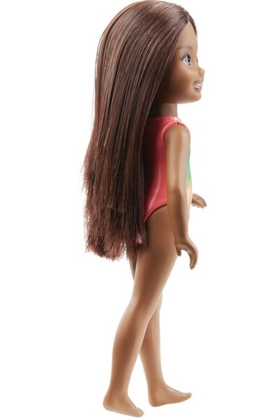 Barbie Club Chelsea Papusica La Plaja, bruneta, Popsicle Suit
