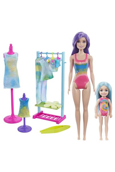Barbie Set cadou pentru dezvăluirea culorilor păpușii, aparat de modă vopsit ...
