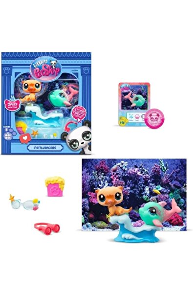 Hasbro Littlest Pet Shop, Petfluencers, set de 2 figurine si accesorii ice