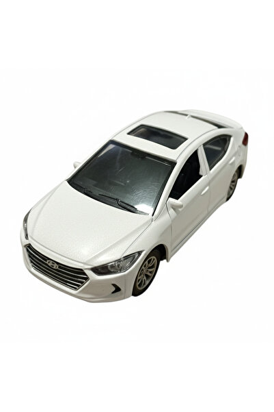 Vision XXI Hyundai Elantra Car, Metal Model, Diecast, Scale 1:32, Spring Mechanism, 12 cm, White