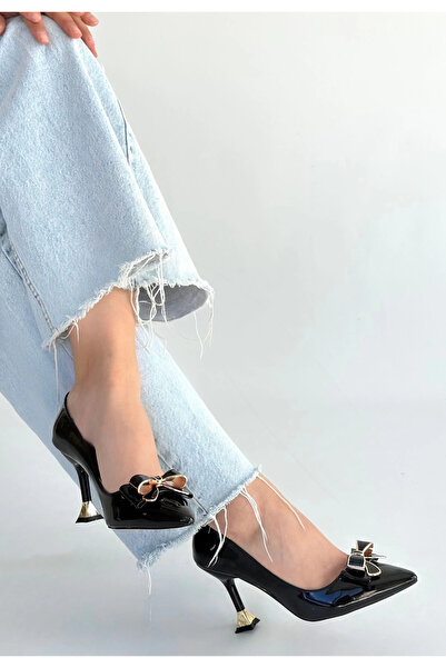 ZENGEZUR MALL Drnds Coby Black Patent Leather Heeled Shoes (211457) (Size: 37)