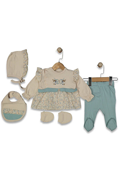 Juuta طقم ملابس داخلية مكون من 5 قطع مصنوع من القطن بنسبة 100% مطرز عليه زهور...