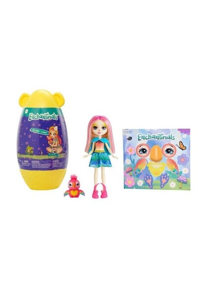 Enchantimals EnchanTimals Peeky Parrot and Sheeny Surprise Egg Playset, Yellow, 28, 3 Years+