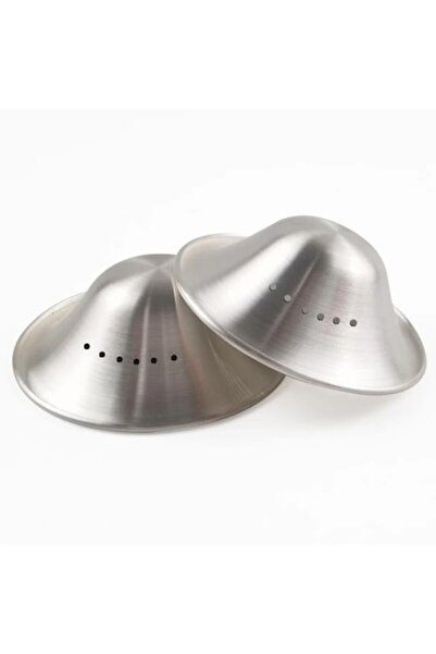 GALLY PRIME Set of 2 Silver Nursing Cups 99.9% Pure, Perforated, 1.5 x 4.5 cm