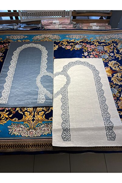 halıcı burak Dijtal Baskı Kaymaz Taban Süngerli Kalpli Seccade Eşli ikili Gel...