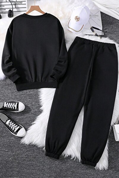 uyguntarz Unisex Malibu Printed Crew Neck Sweatshirt - 2-Piece Tracksuit Set