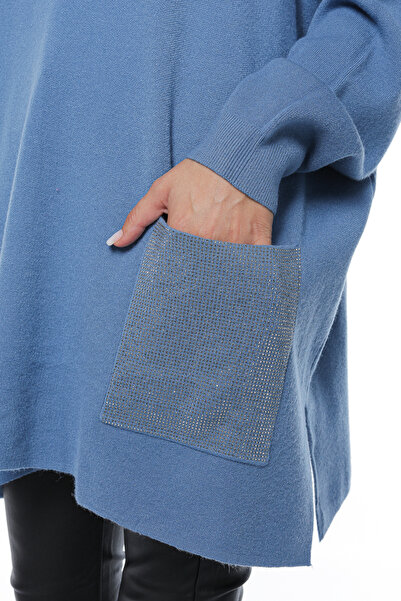 Jolenttine Sweater with pockets, blue