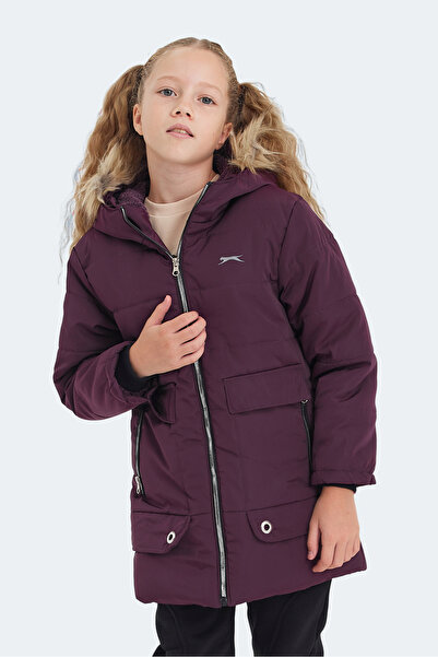 Slazenger Camelia Girl's Hooded Purple Coat & Coat