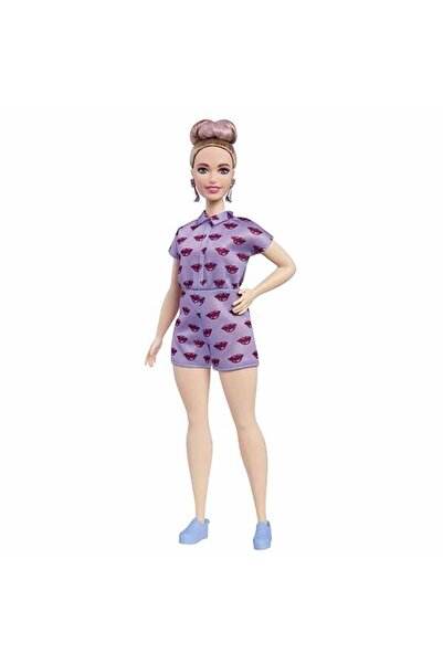Barbie Brown doll, purple jumpsuit, purple hair +3 years