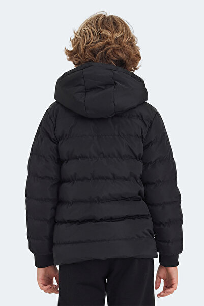 Slazenger Captain Unisex Children's Hooded Inflatable Black Jacket & Coat