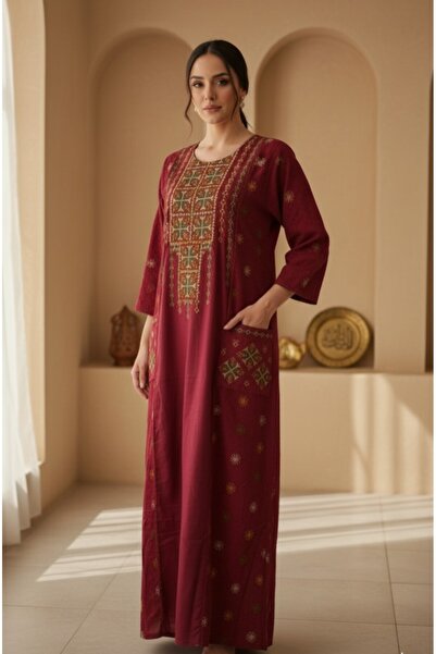 Maison Emarat Jalabiya with Intricate Embroidery and Pockets