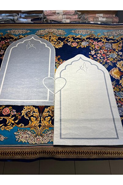 halıcı burak سجادة صلاة إلكترونية مطبوعة بتصميم قلب مع قاعدة إسفنجية مانعة لل...