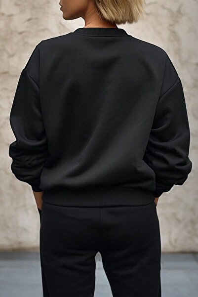 uyguntarz Unisex Perfectly Design Printed Crew Neck Sweatshirt - 2-Piece Tracksuit Set