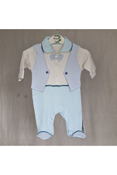 Victorino Elegant romper with booties and bow tie