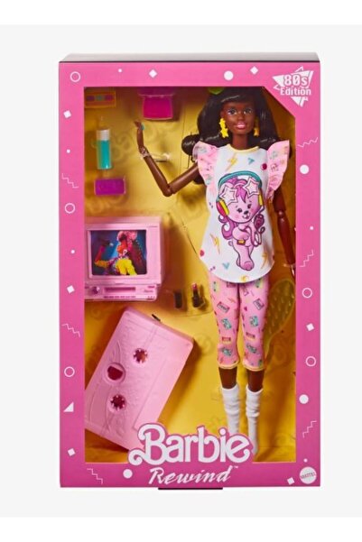 Barbie Papusa Rewind 80s-Inspired slumber party, afro american, par brunet, 29cm
