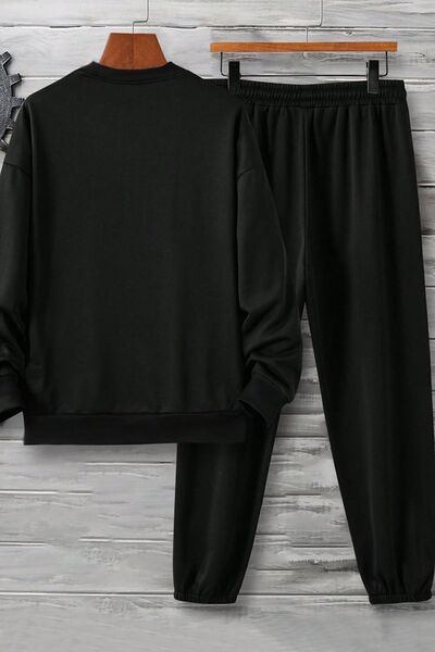 uyguntarz Unisex Aleman Rapero Printed Crew Neck Sweatshirt - 2-Piece Tracksuit Set