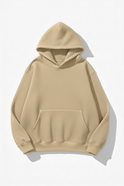 uyguntarz Φούτερ Unisex με μαλακή υφή 3 νημάτων Cream O oversized