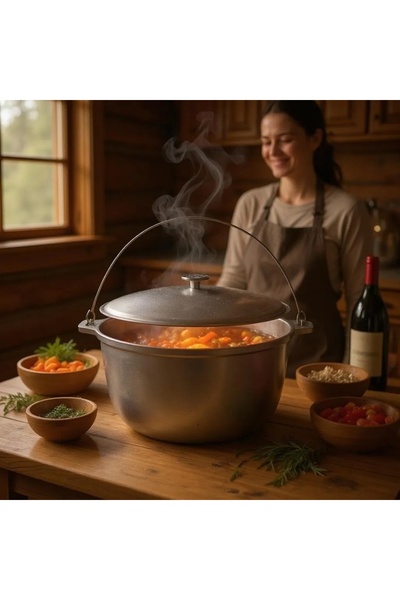 Inteliced 5L Food Grade Aluminum Casserole with Lid, Inteliced® – Die-Cast, Thick Flat Bottom