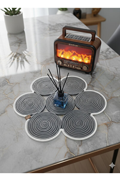 AZR HOME DESİGN Natural Jute Rope Handmade Table Top Runner Decor