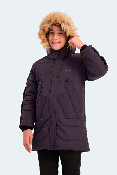 Slazenger Camron Girl's Hooded Inflatable Purple Coat & Jacket