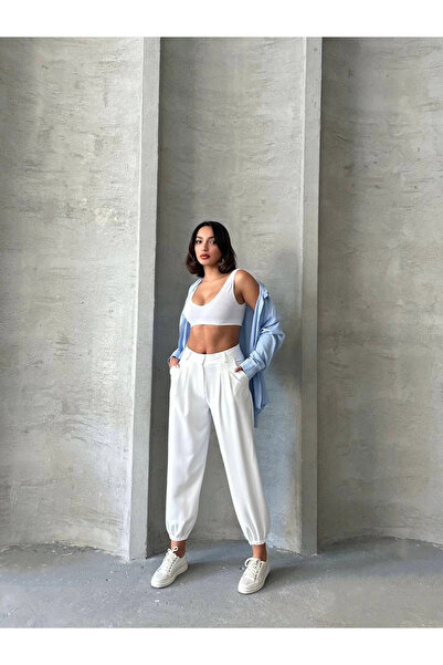 ZENGEZUR MALL Sptrns Shalwar Pants White (205954) (Size: S)